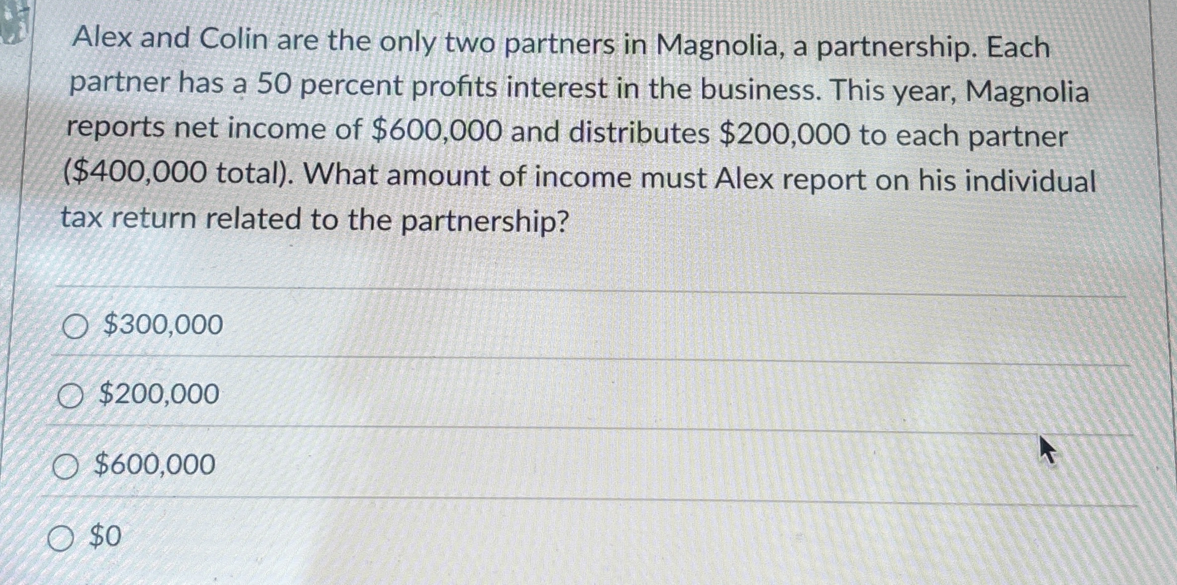Alex and Colin are the only two partners in