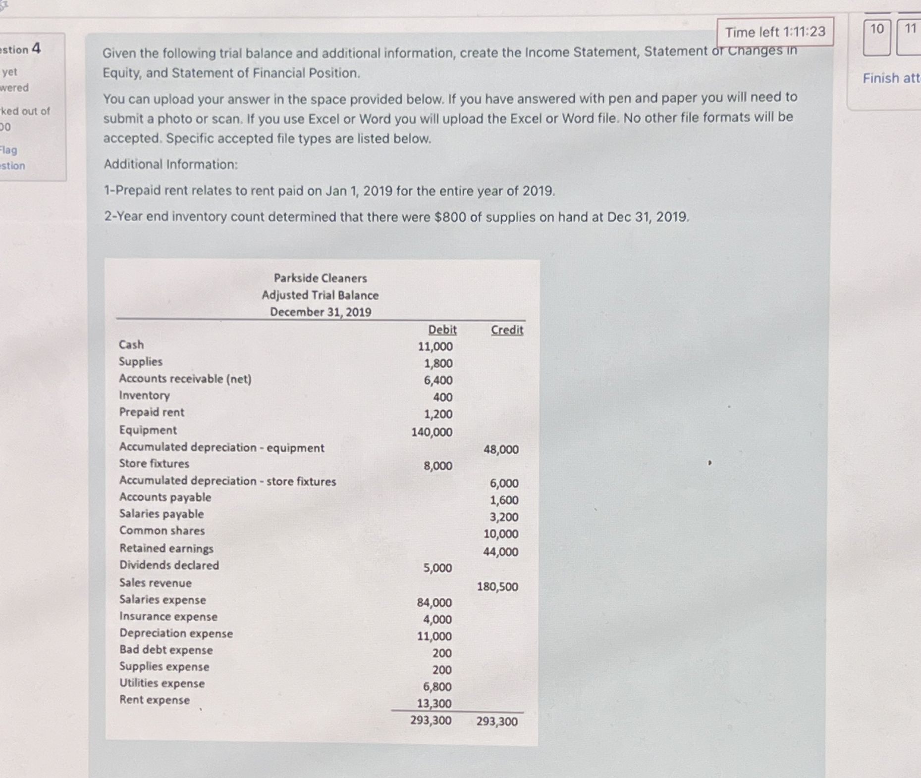 Time left 1 : 1 1 : 2 3 1 0 stion 4 yet wered ked