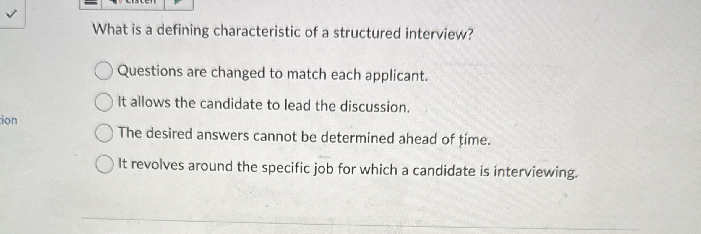 What is a defining characteristic of a structured