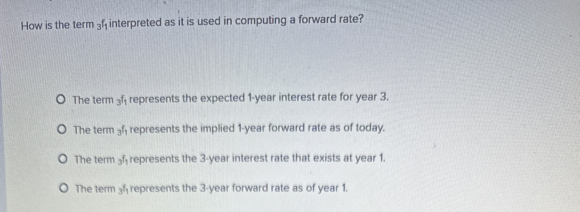 How is the term ? 3 f 1 interpreted as it is used