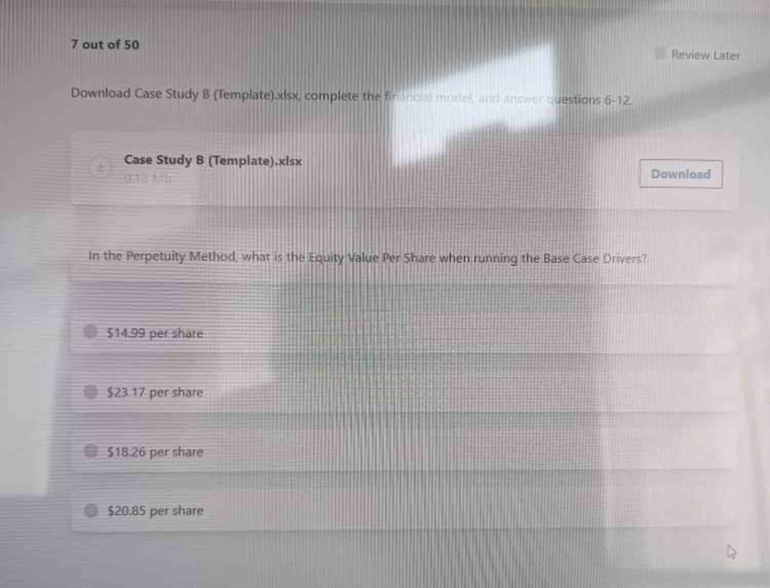 7 out of 5 0 Case Study 8 ( Template ) . xisx In