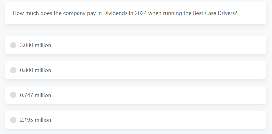 How much does the company pay in Dividends in 2 0