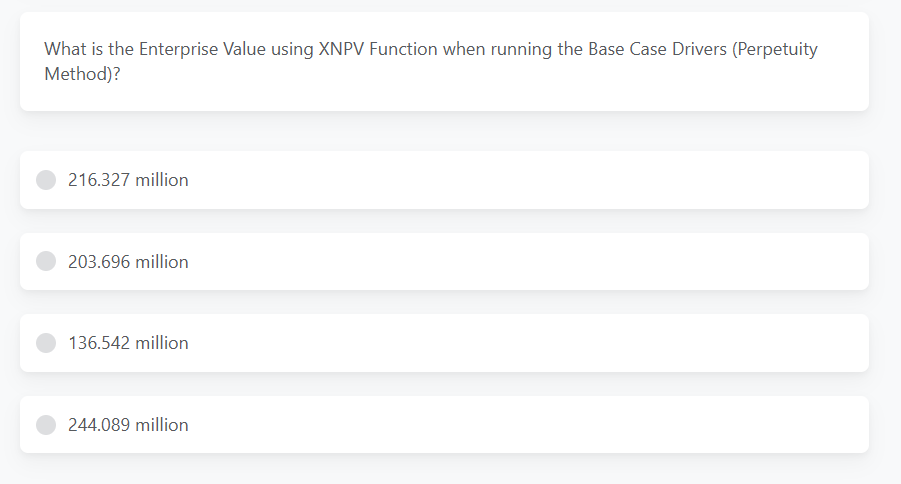 What is the Enterprise Value using XNPV Function