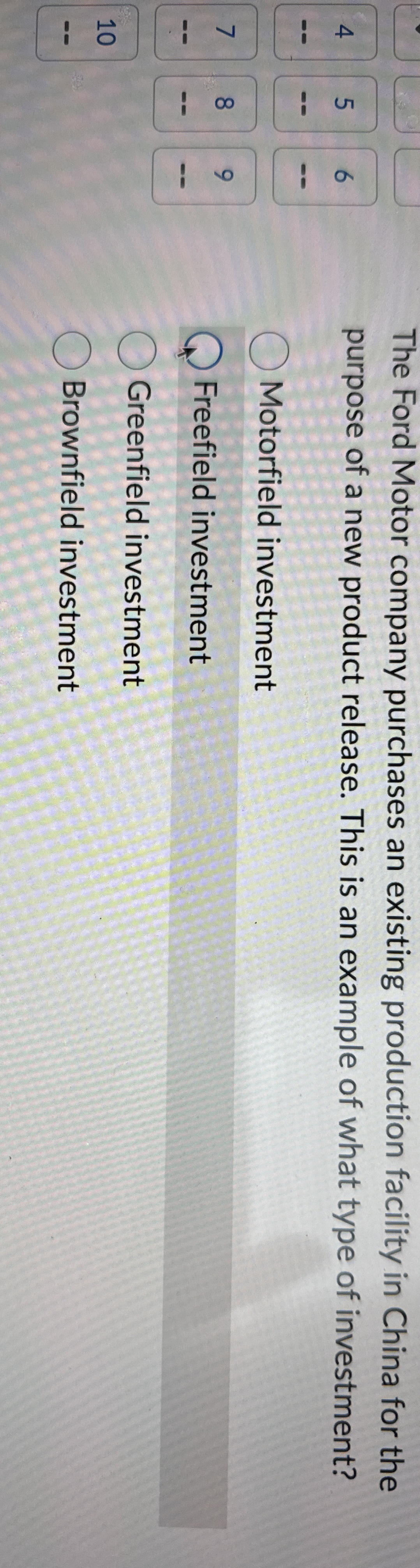 The Ford Motor company purchases an existing