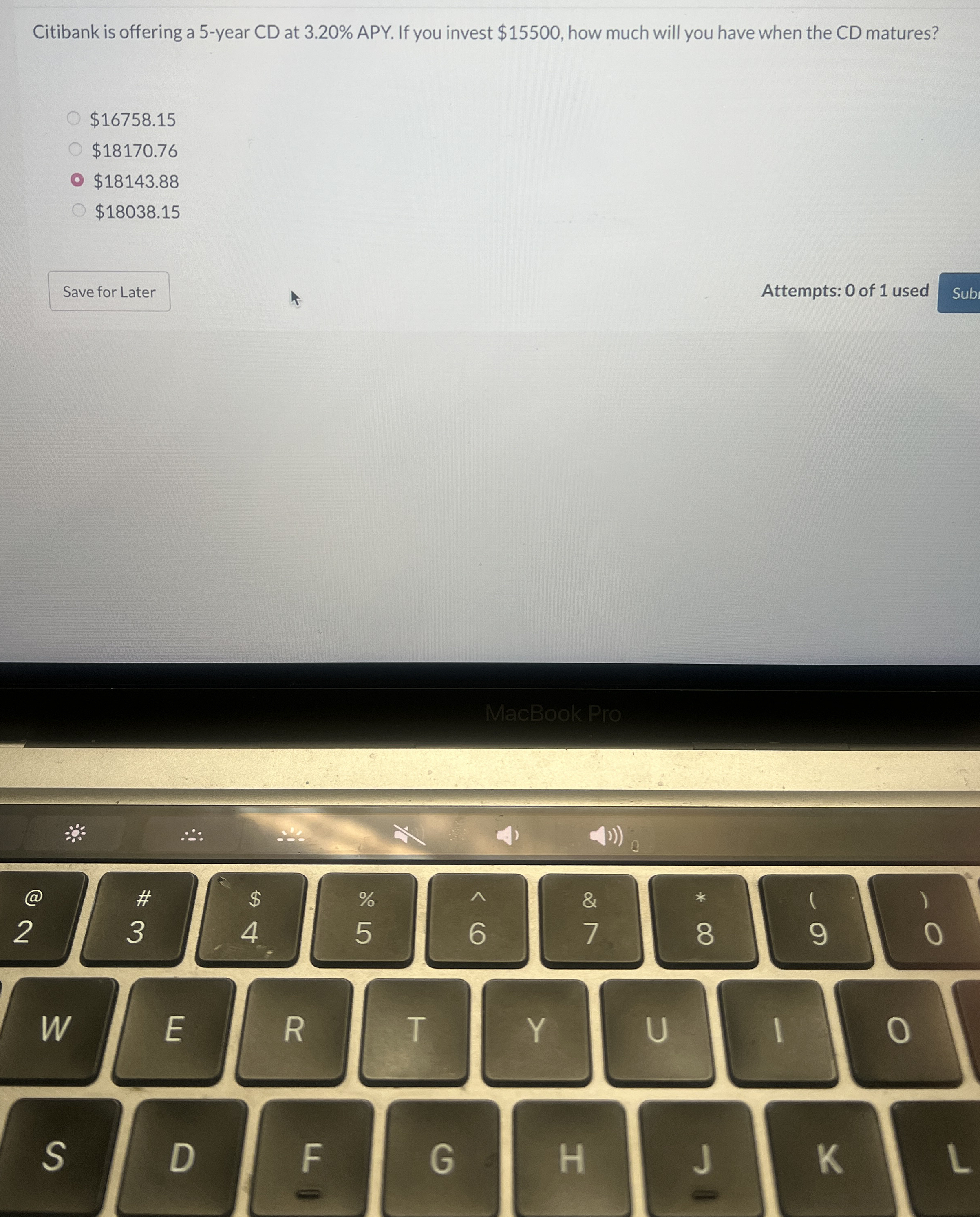 Citibank is offering a 5 - year CD at 3 . 2 0 %