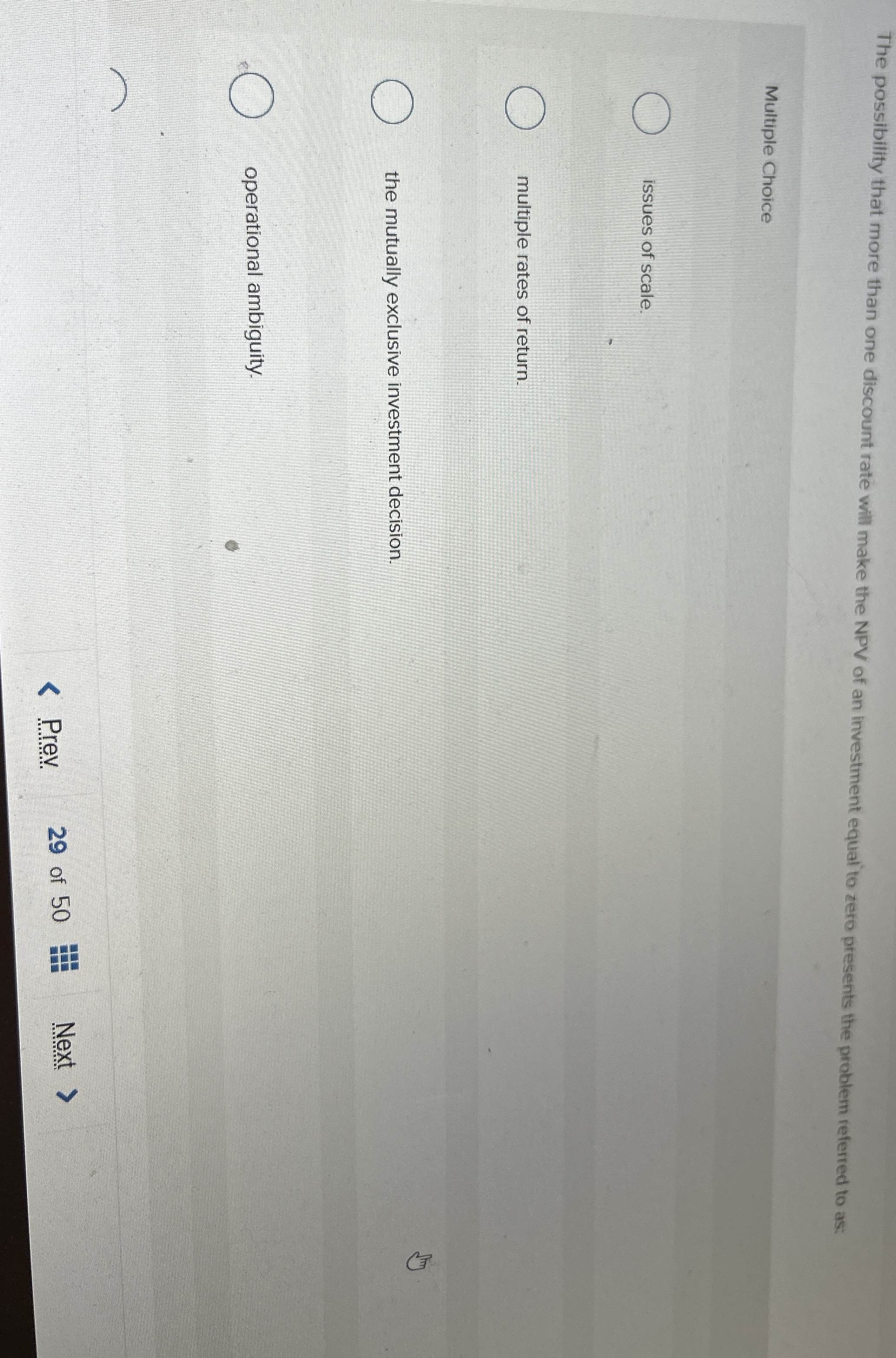 The possibility that more than one discount rate