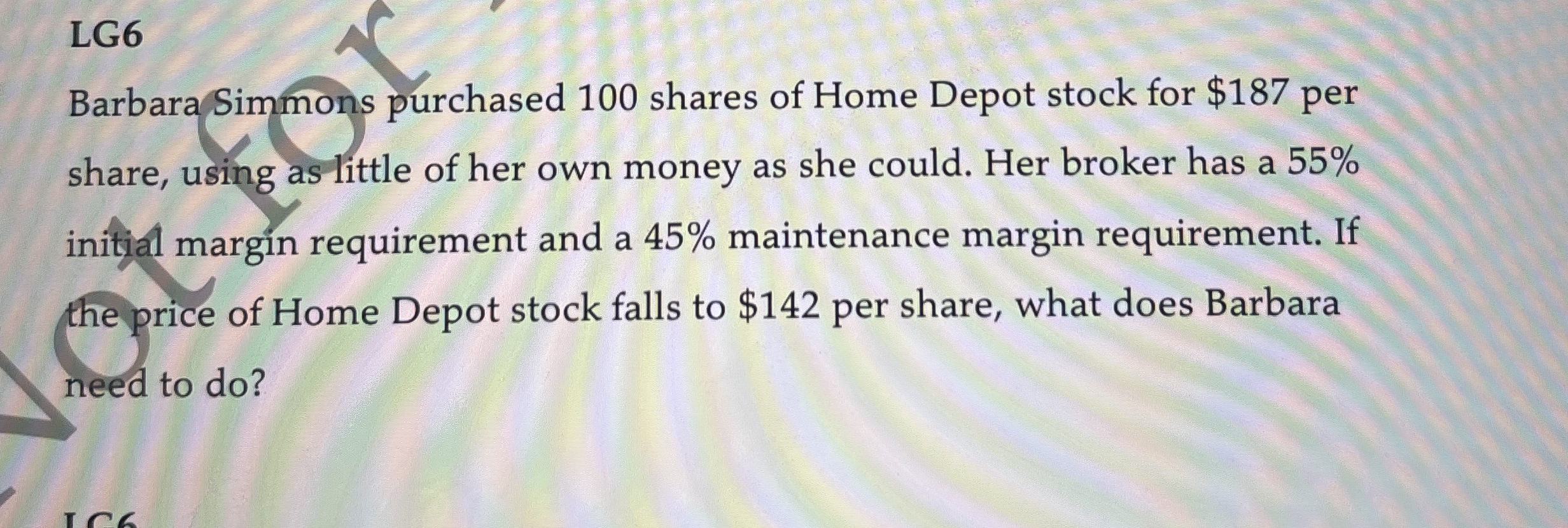 LG 6 Barbara Simmons purchased 1 0 0 shares of