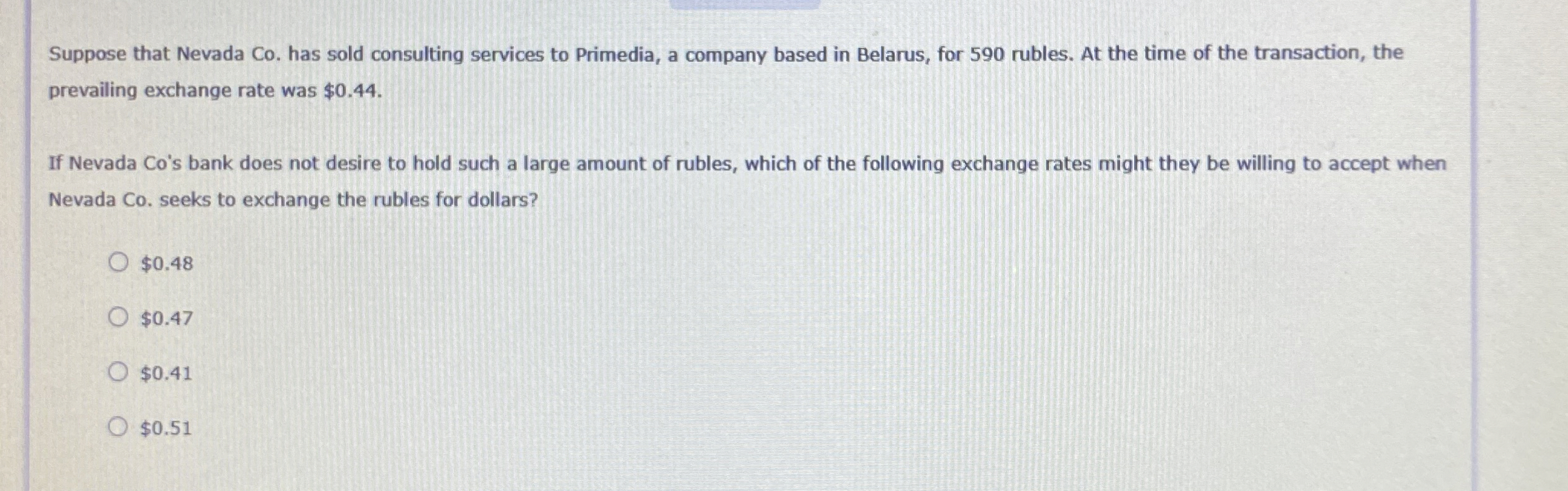 Suppose that Nevada Co . has sold consulting