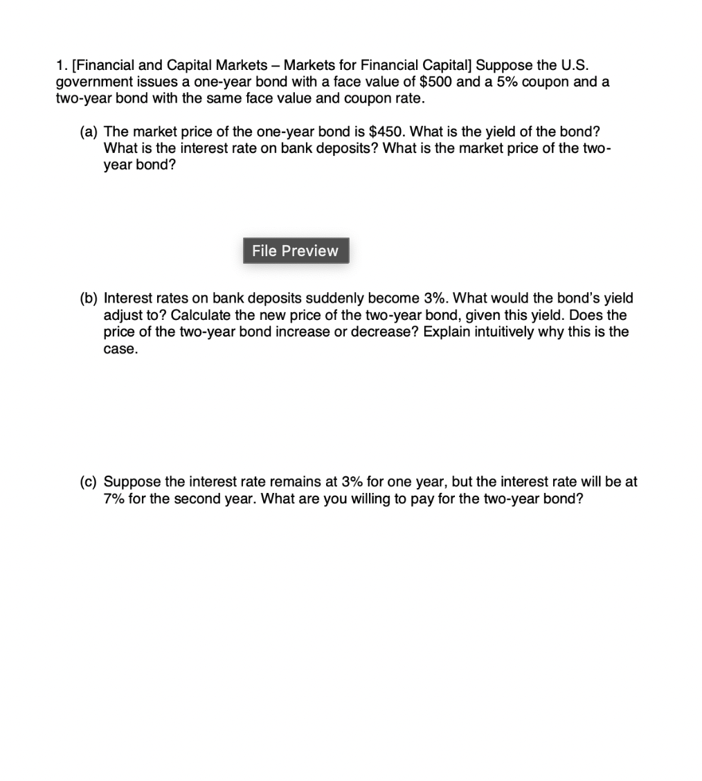 1 . [ Financial and Capital Markets - Markets for