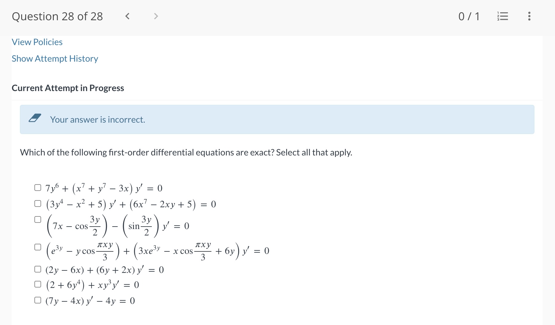 Question 2 8 of 2 8 0 1 View Policies Show