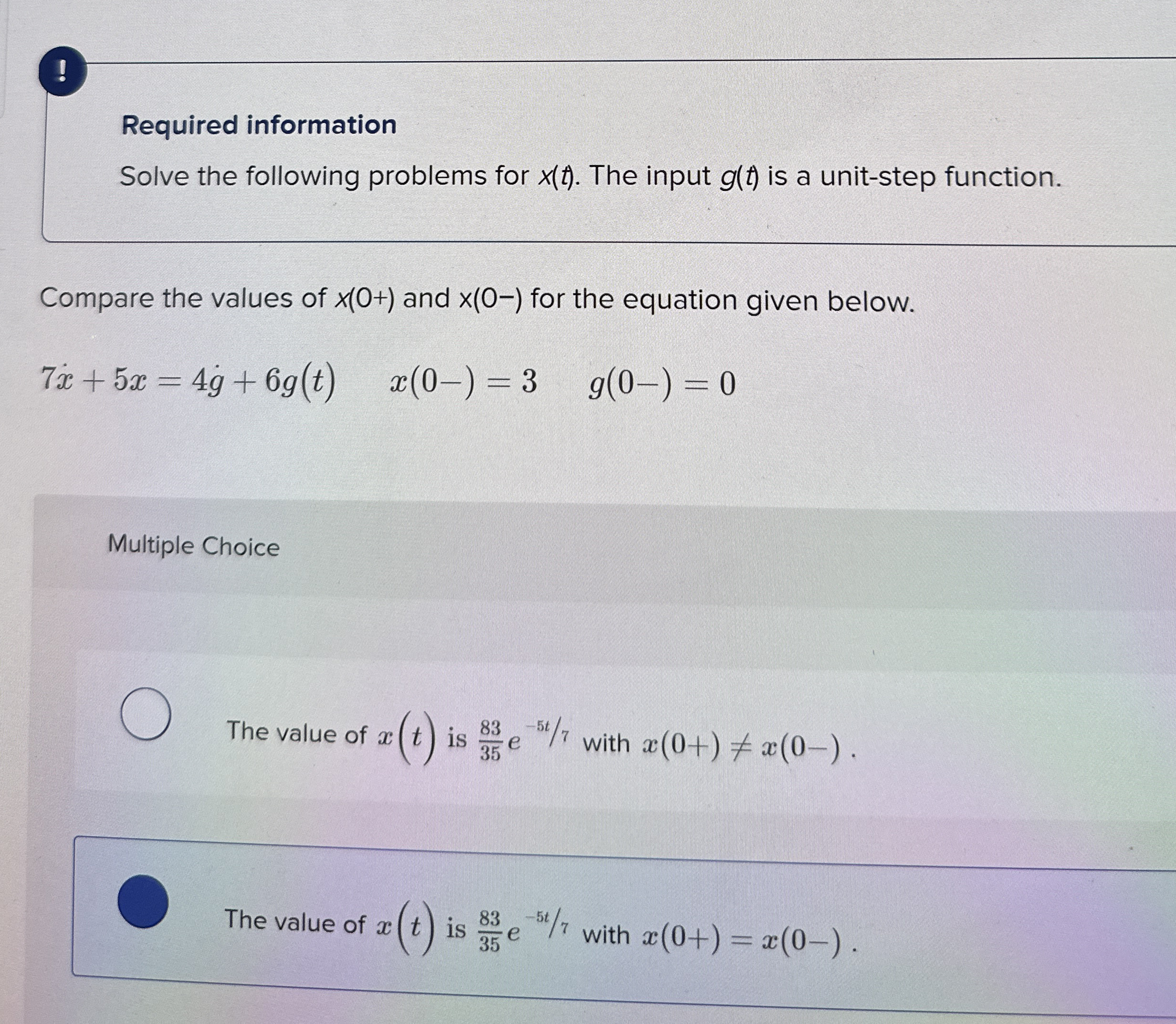 ! Required information Solve the following