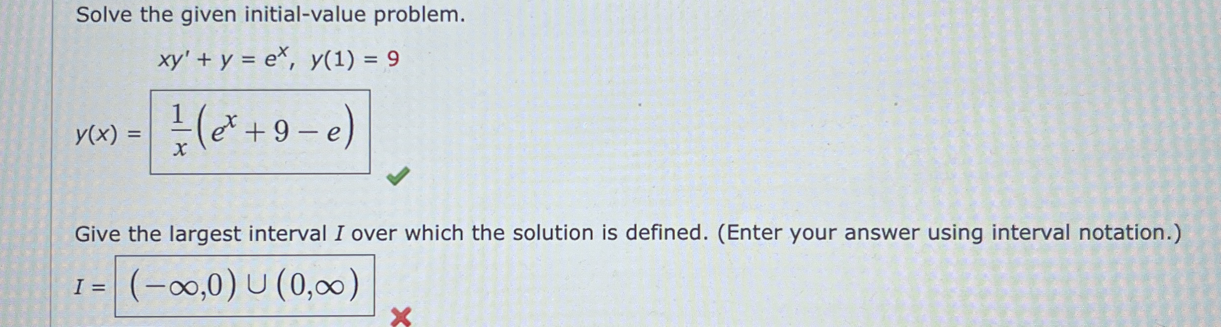 Solve the given initial - value problem. x y ' +