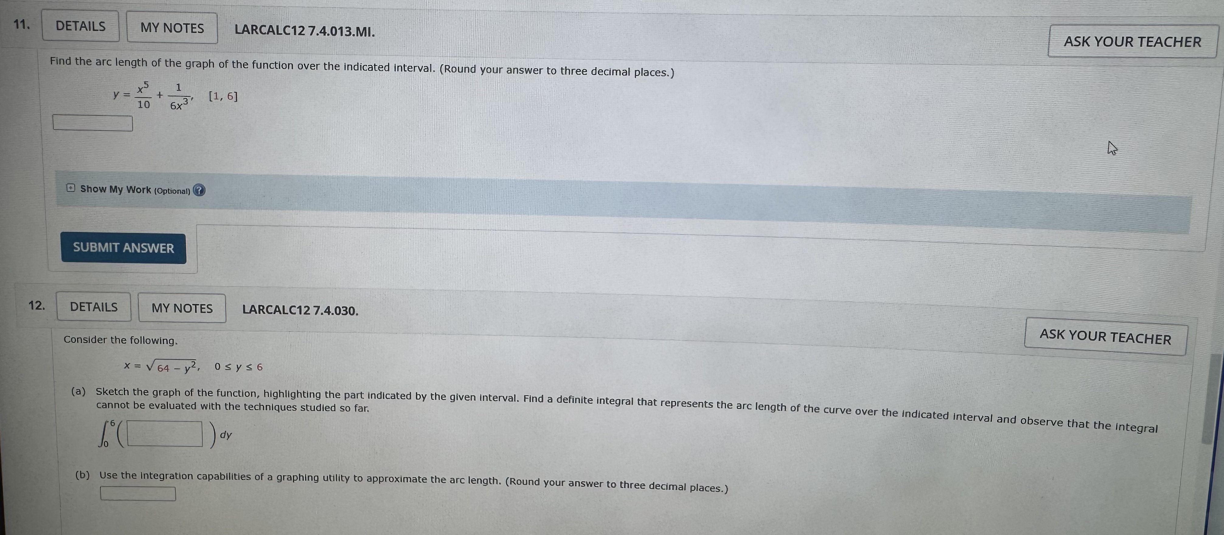 LARCALC 1 2 7 . 4 . 0 1 3 . MI . ASK YOUR TEACHER