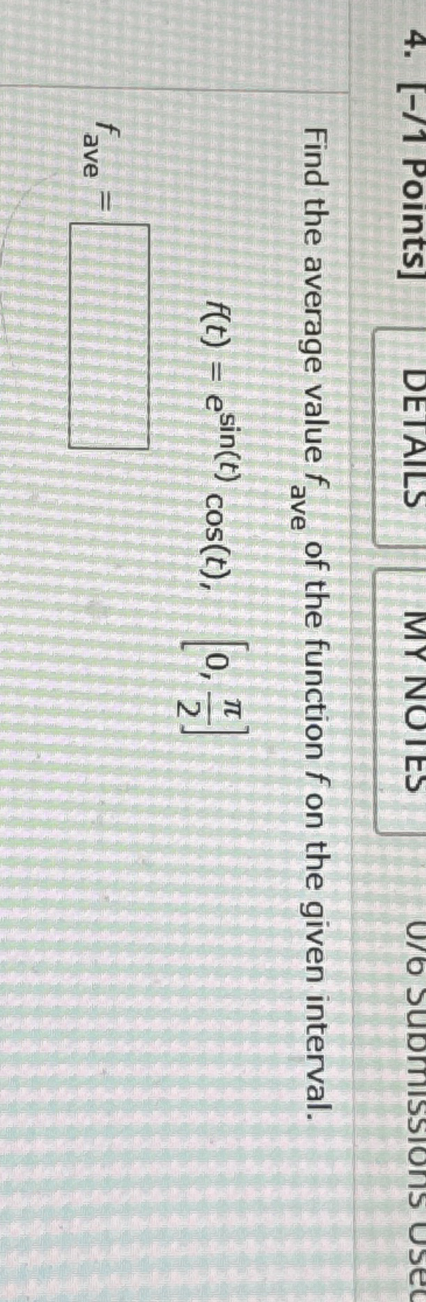Find the average value f a v e of the function f