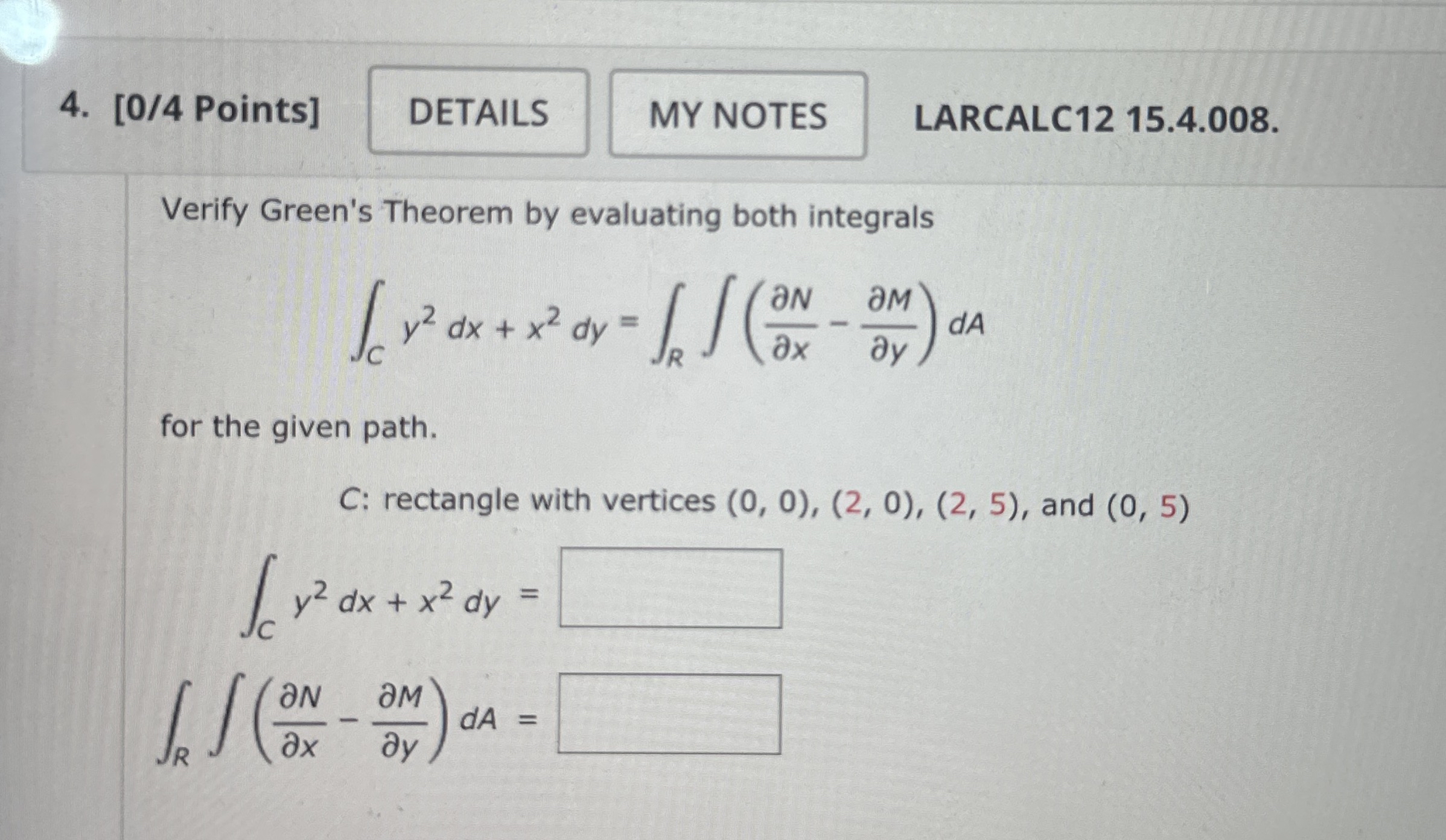 [ 0 / 4 Points ] LARCALC 1 2 1 5 . 4 . 0 0 8 .
