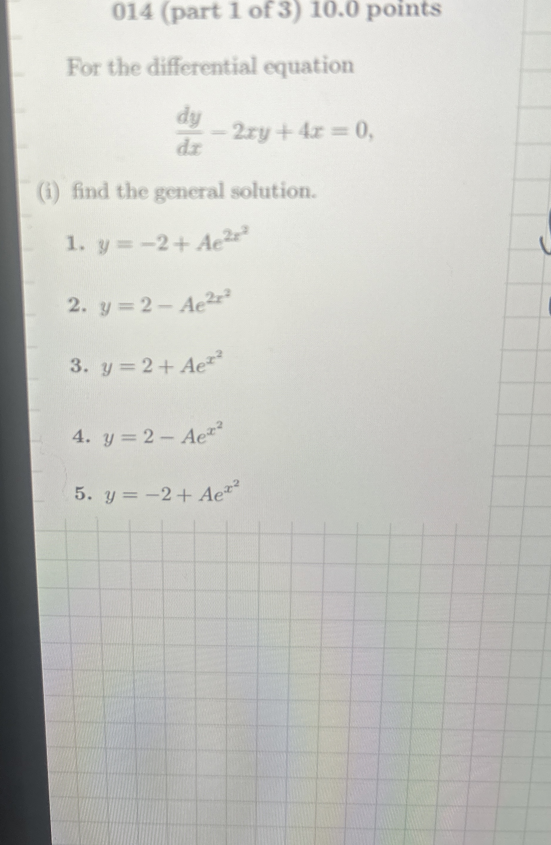 0 1 4 ( part 1 of 3 ) 1 0 . 0 points For the