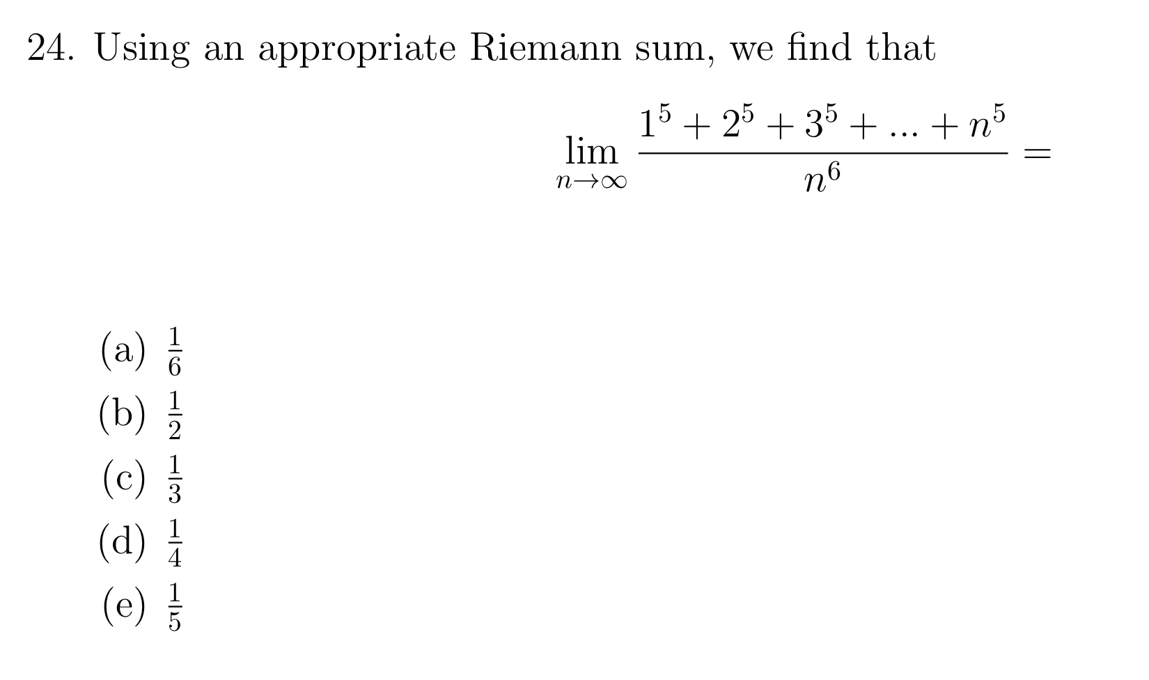 Using an appropriate Riemann sum, we find that