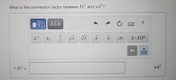 What is the conversion factor between f t 2 and y