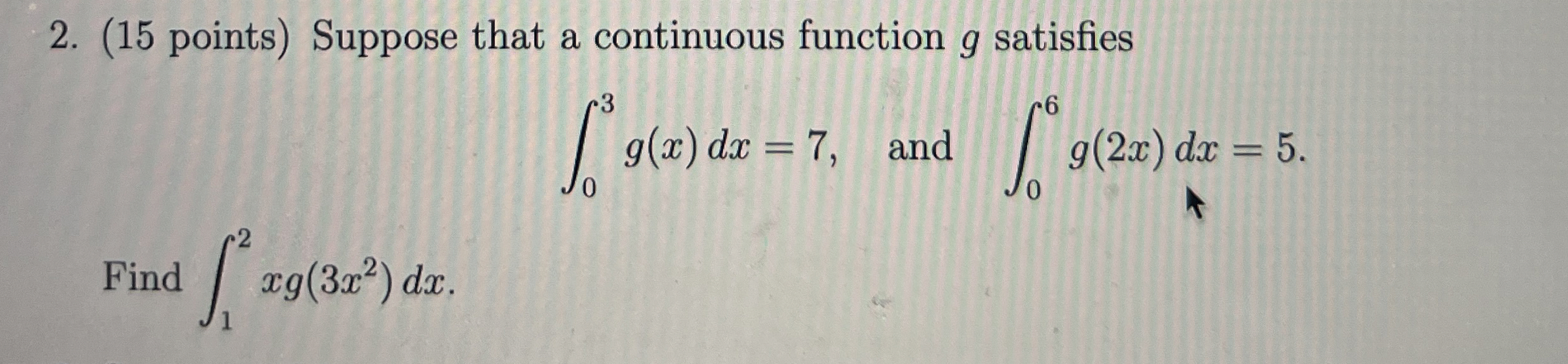 ( 1 5 points ) Suppose that a continuous function