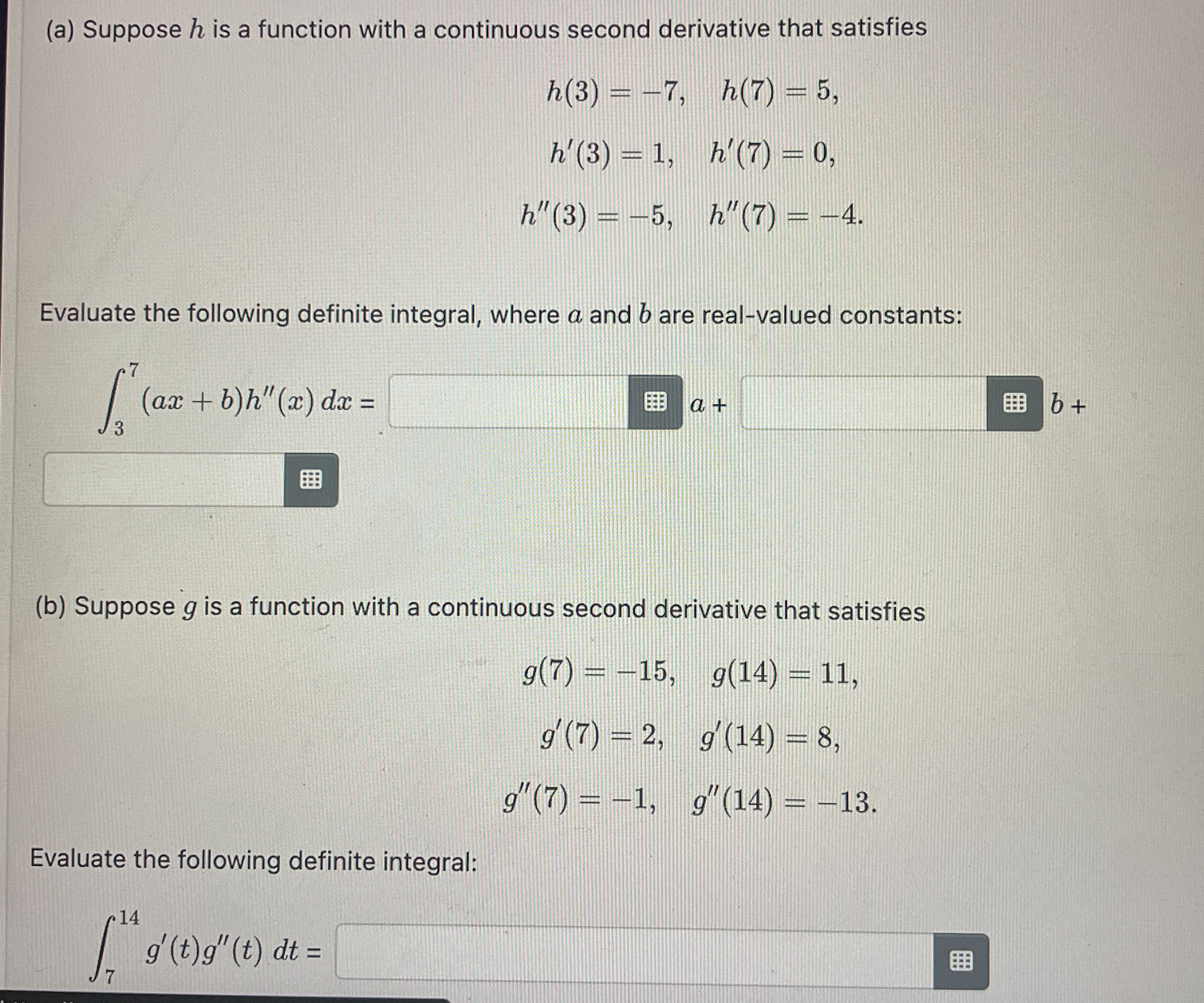 ( a ) Suppose h is a function with a continuous