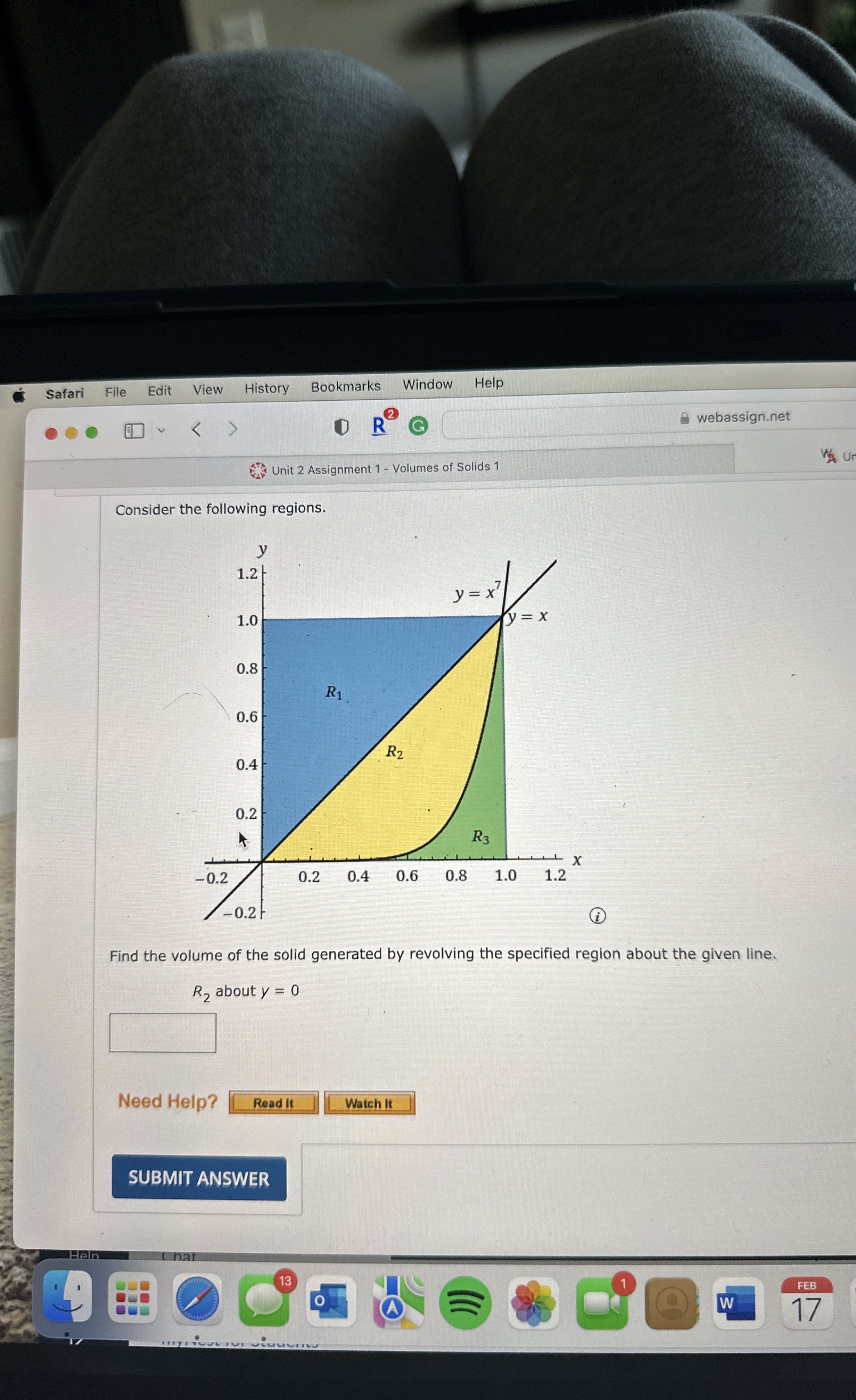Unit 2 Assignment 1 - Volumes of Solids 1
