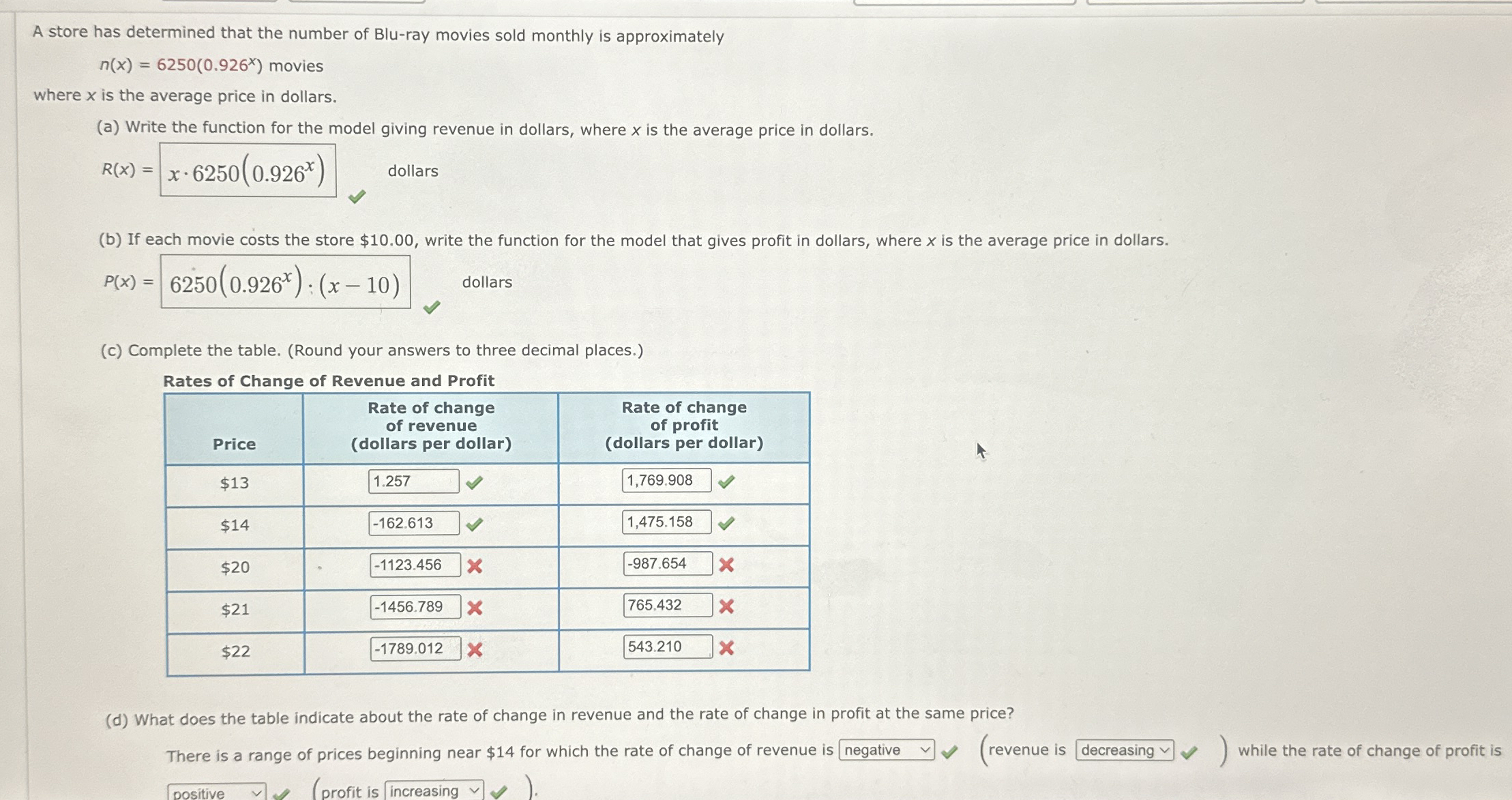 A store has determined that the number of Blu -