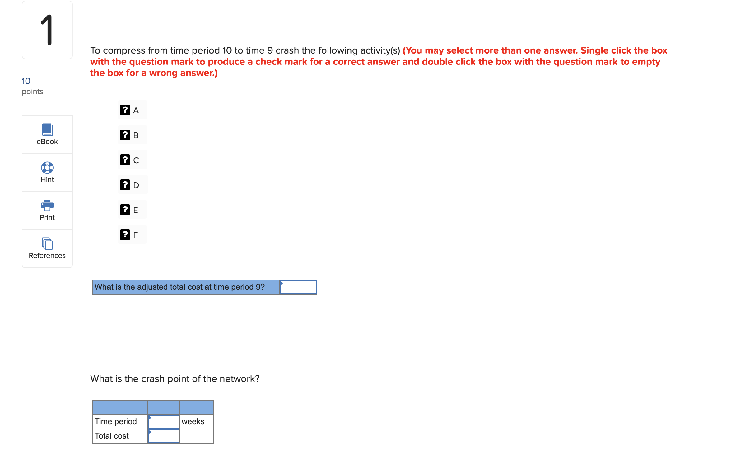 answer those answers: EX9-1 Use the information