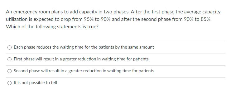 Please select the correct answer. An emergencyr