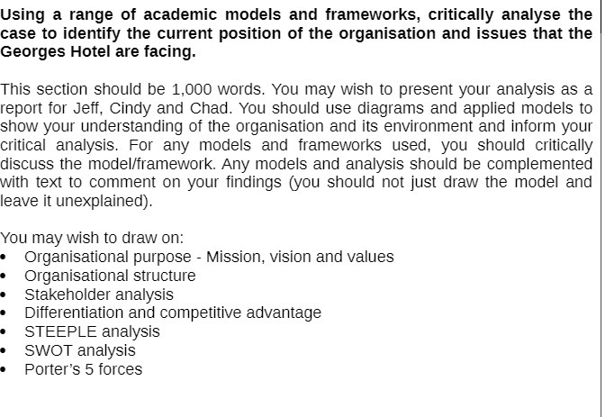 Using a range of academic models and frameworks,