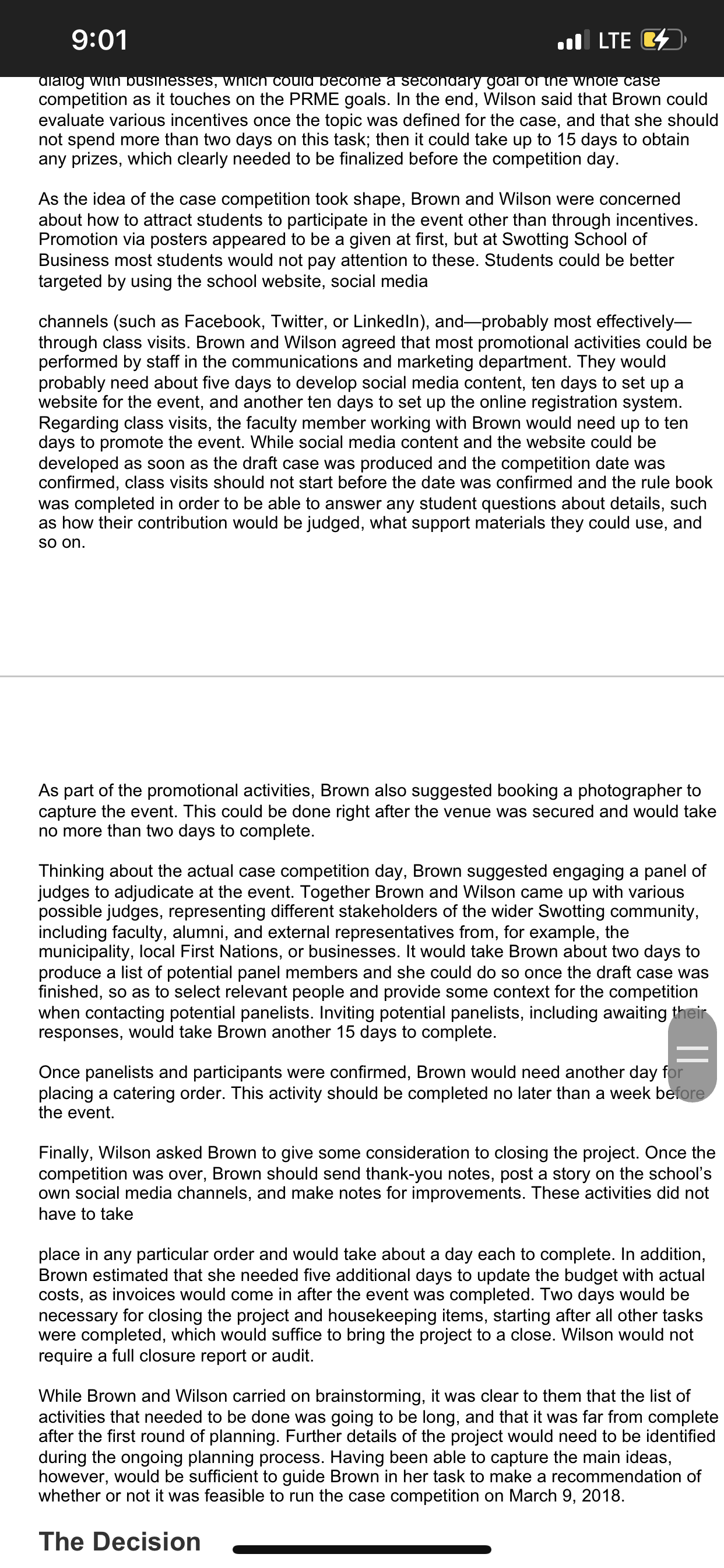 a) Based on the facts in the case develop a