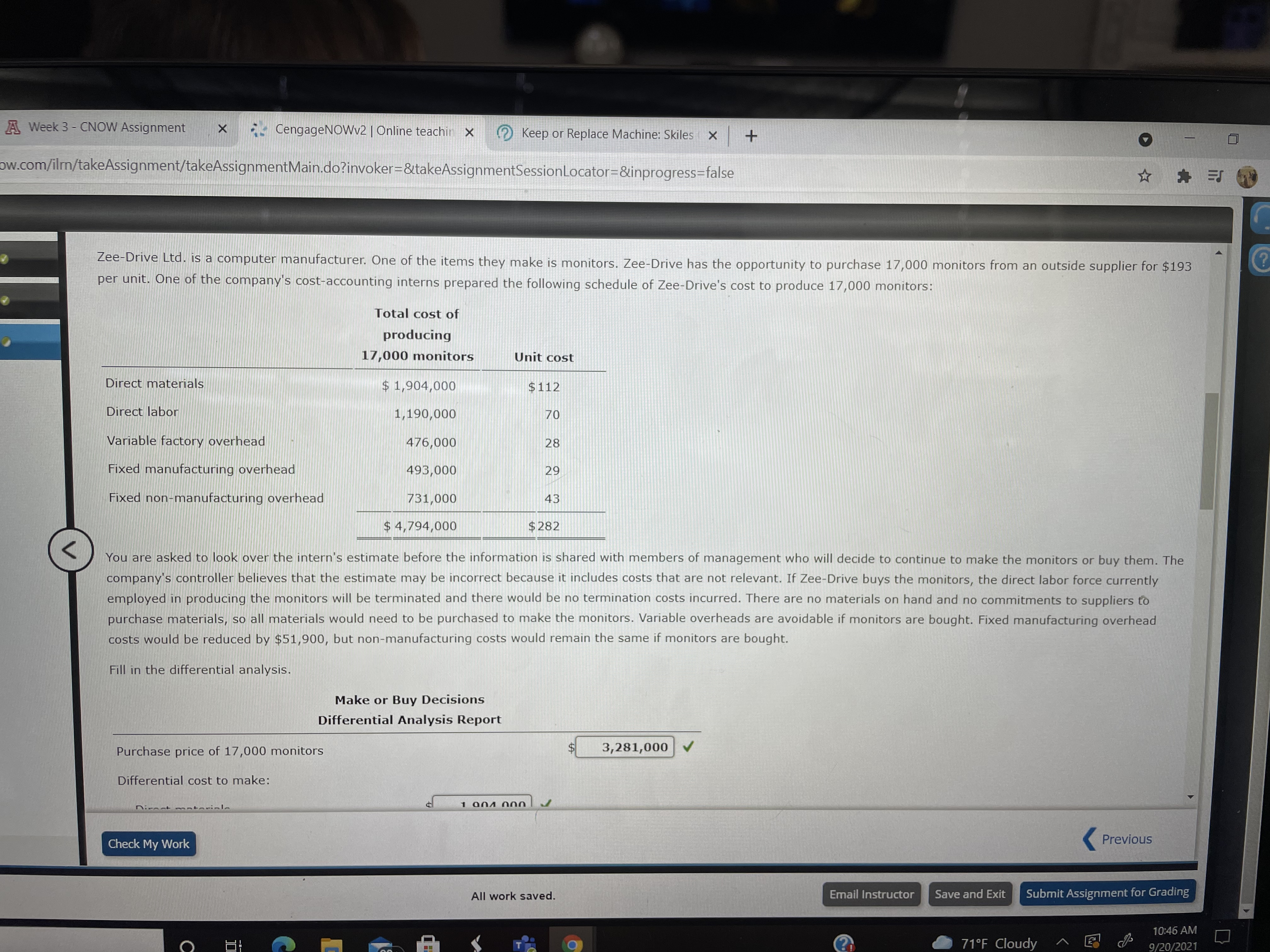 I need help with the remaining answers please! A