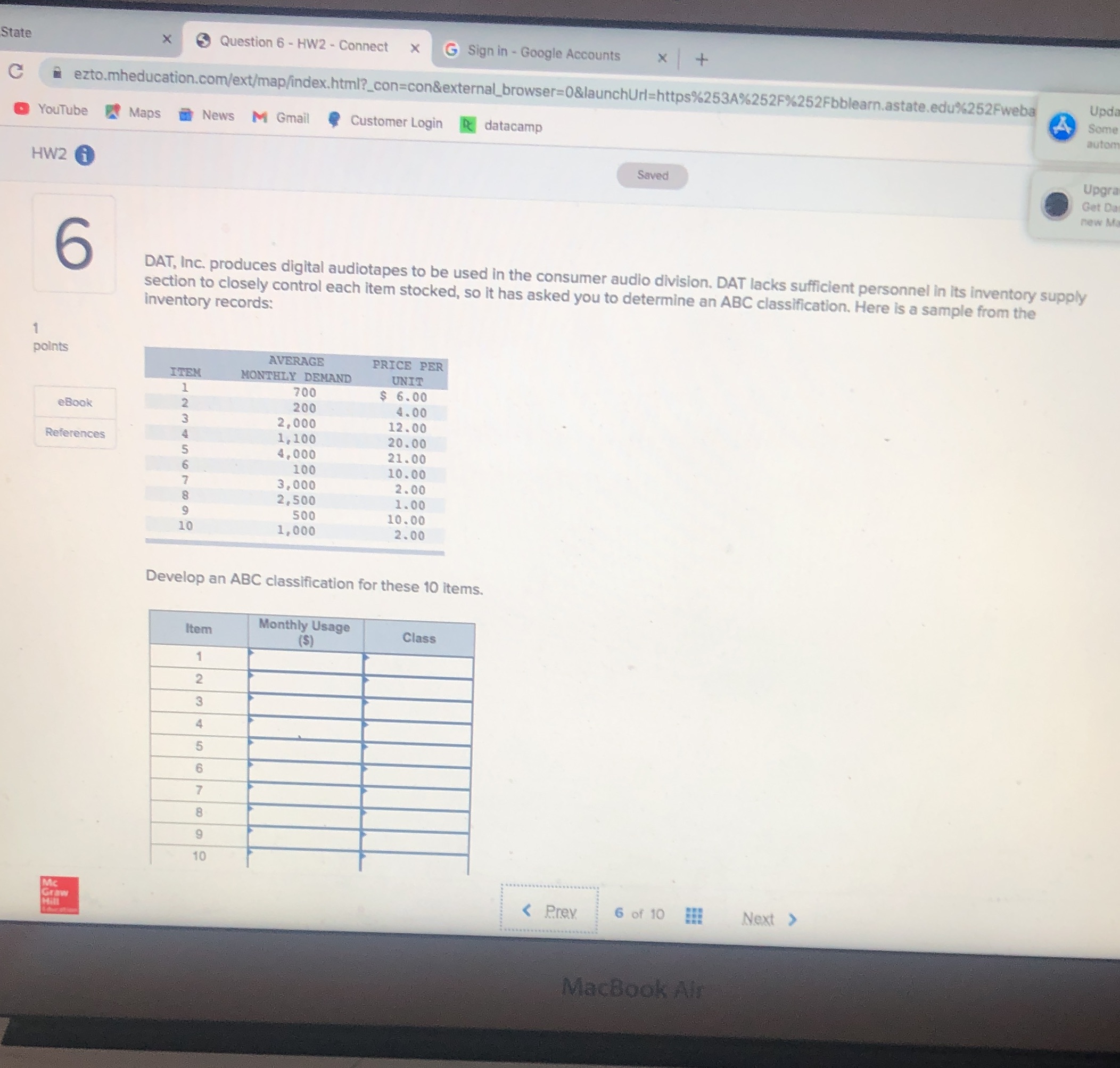 Hw2 question 6 State X Question 6 - HW2 - Connect