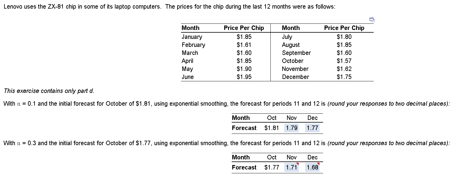 Answers are given. Please give me an excel