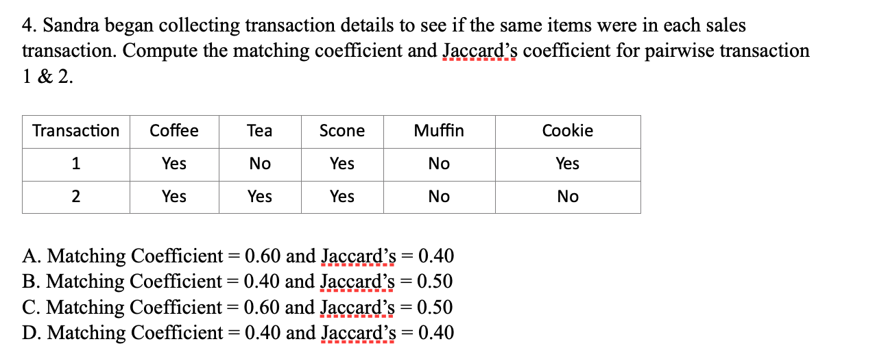 1. Using the Manhattan distance between pairwise