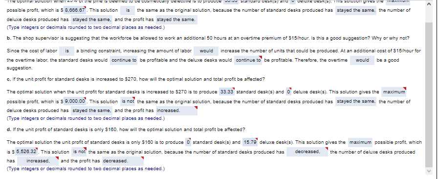 Burger Office Equipment produces two types
