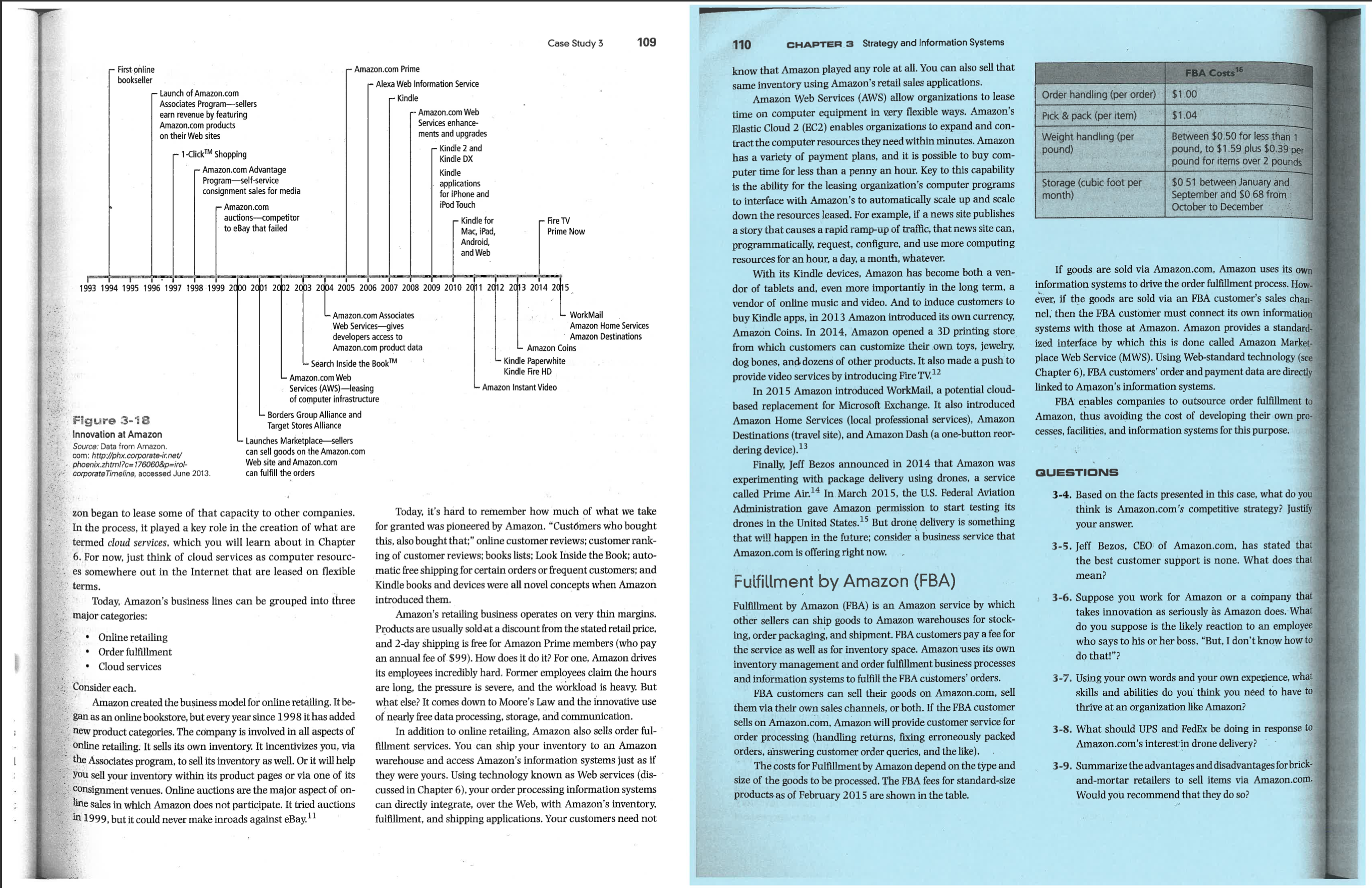 Case Study Questions on Amazon 1. Identify the