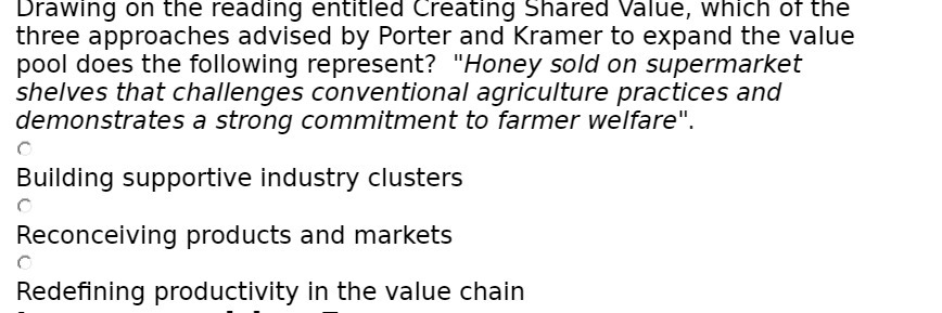 Drawing on the reading entitled Creating Shared