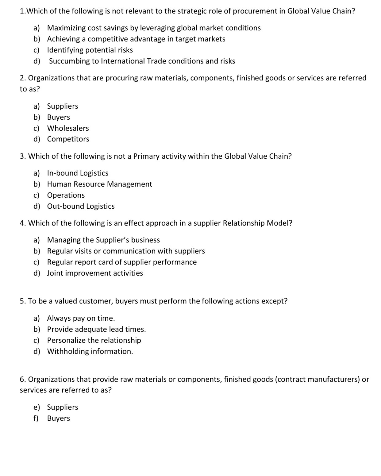 1.Which of the following is not relevant to the