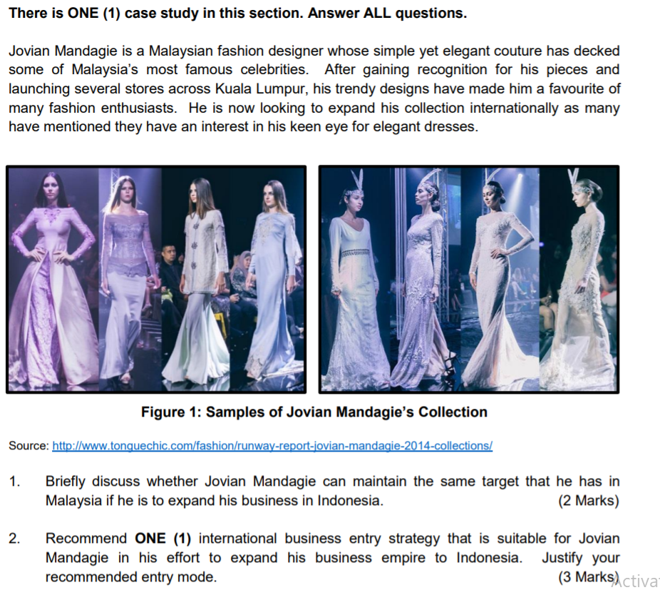 Hi, pls help. There is ONE (1) case study in this