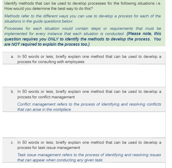 Identify methods that can be used to develop
