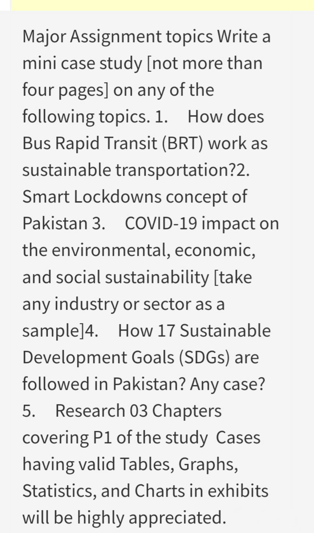 write at least 4 5 pages mini case study on