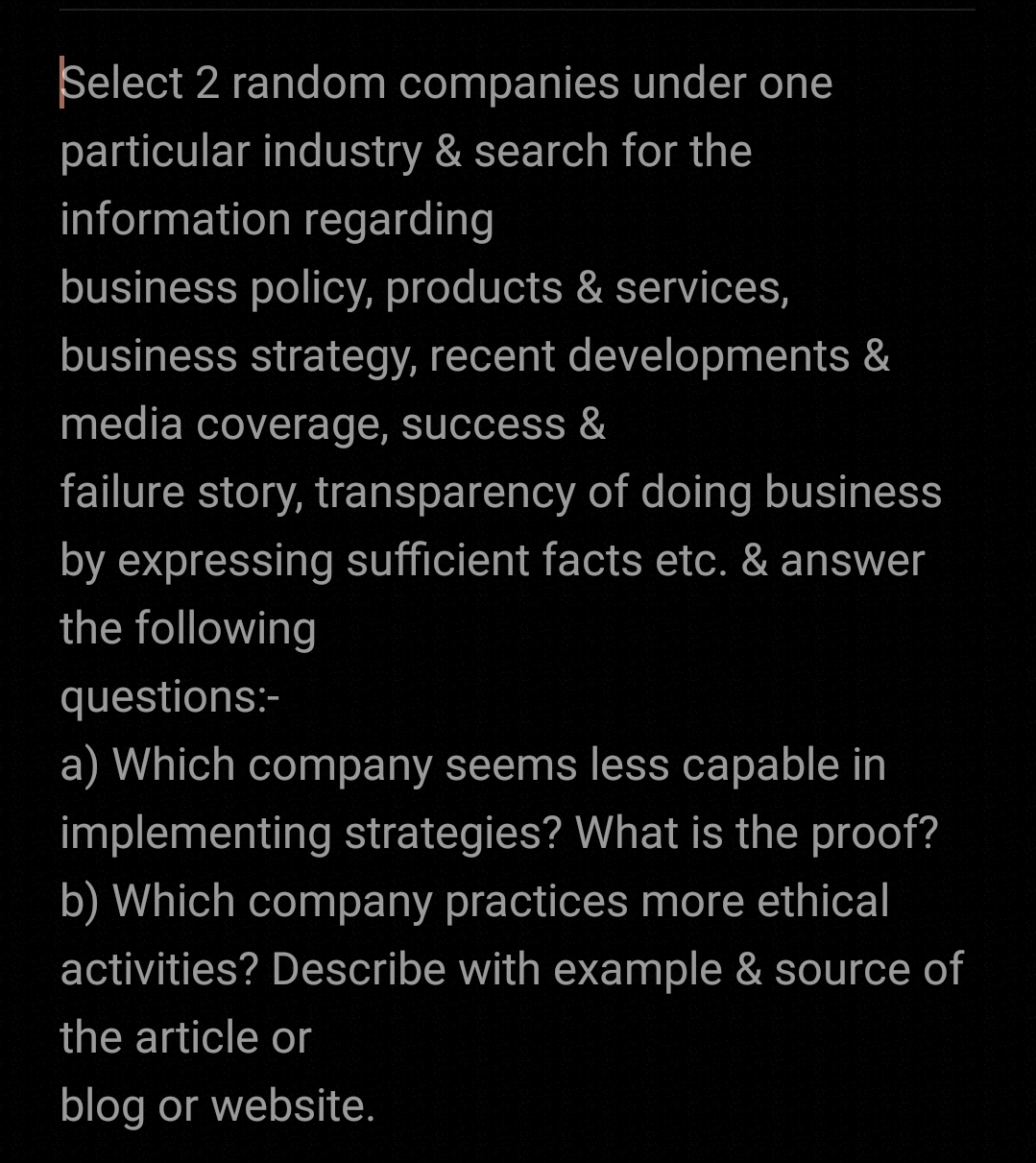 Please answer and Thank you Select 2 random