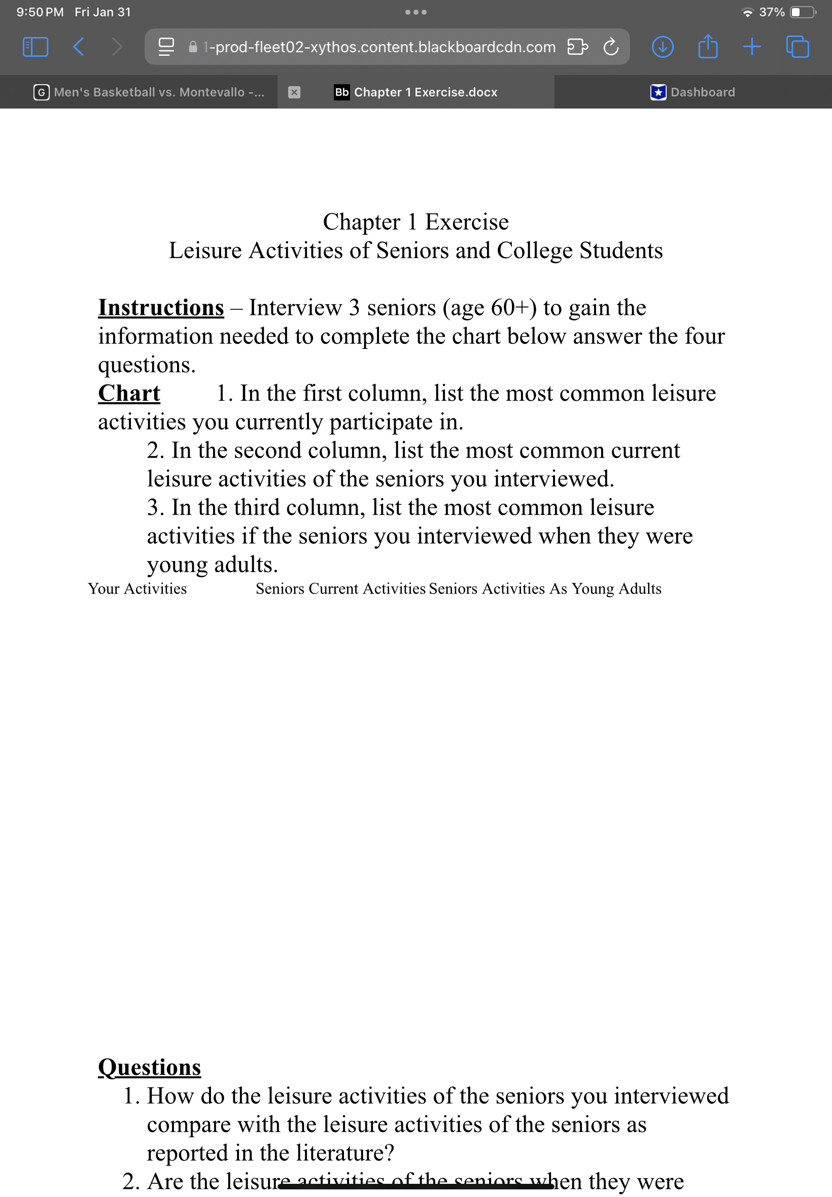 Use the attached form (modify space as needed) to