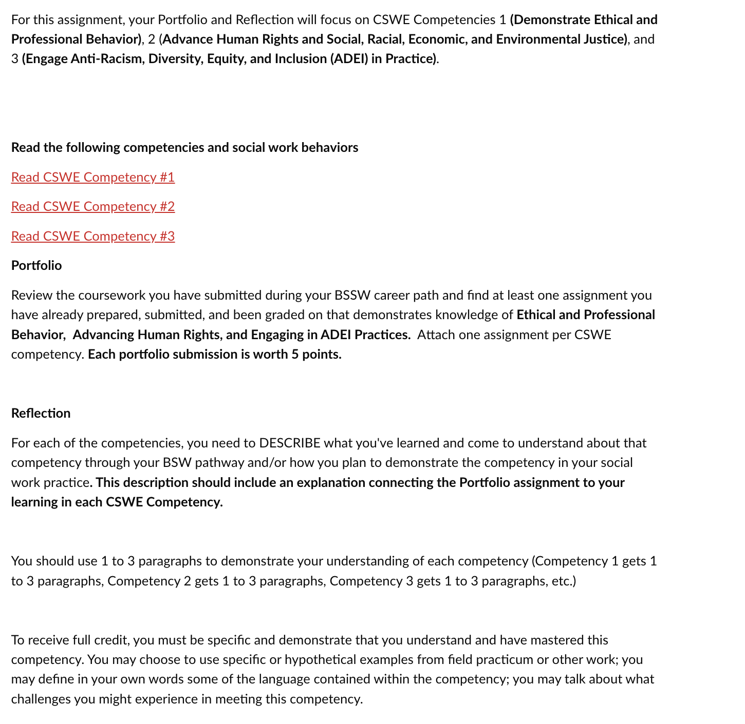 For this assignment, your Portfolio and