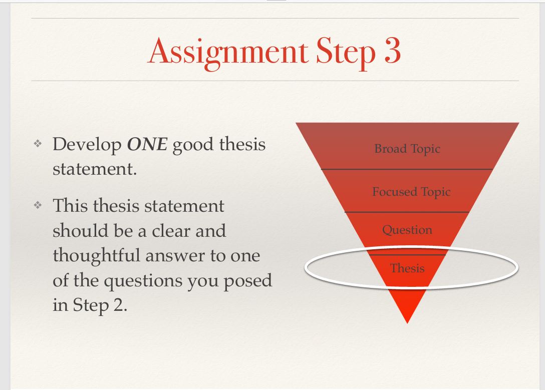 NO105 Thesis / Outline Assignment NAME: STUDENT