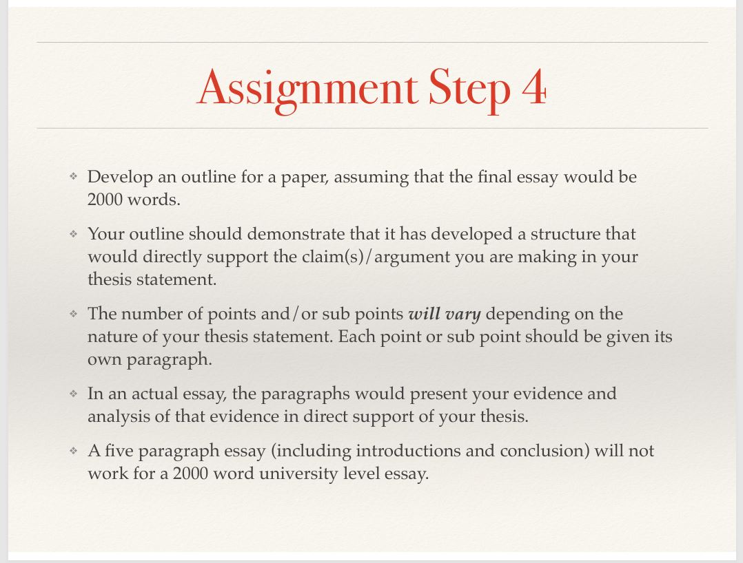 NO105 Thesis / Outline Assignment NAME: STUDENT