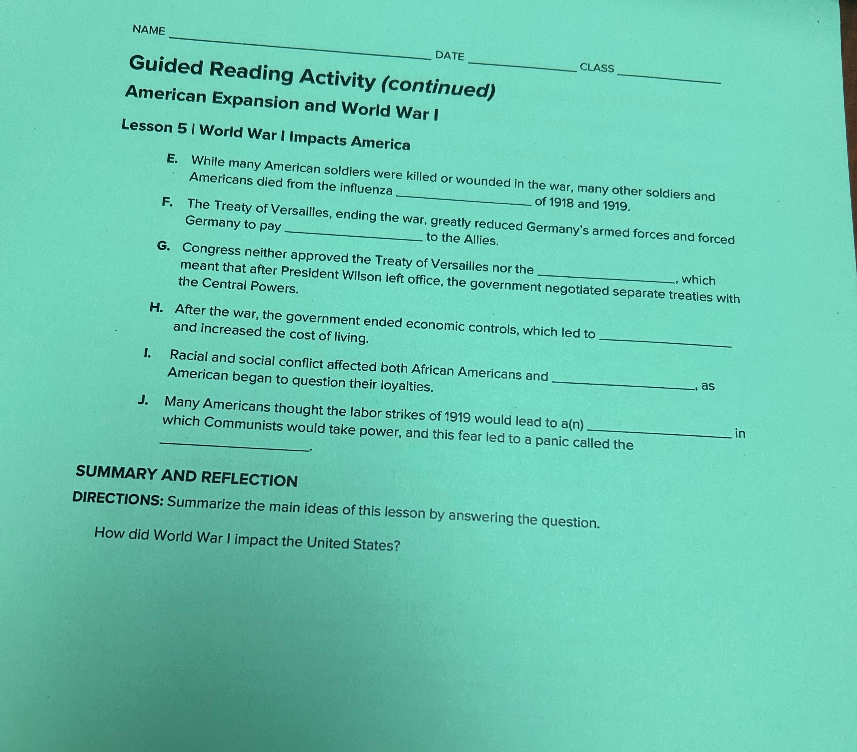 Please fill in all the blanks and answer the