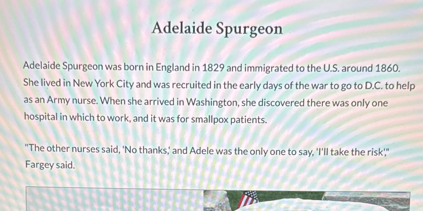 Adelaide spurgeon and problem solving is the