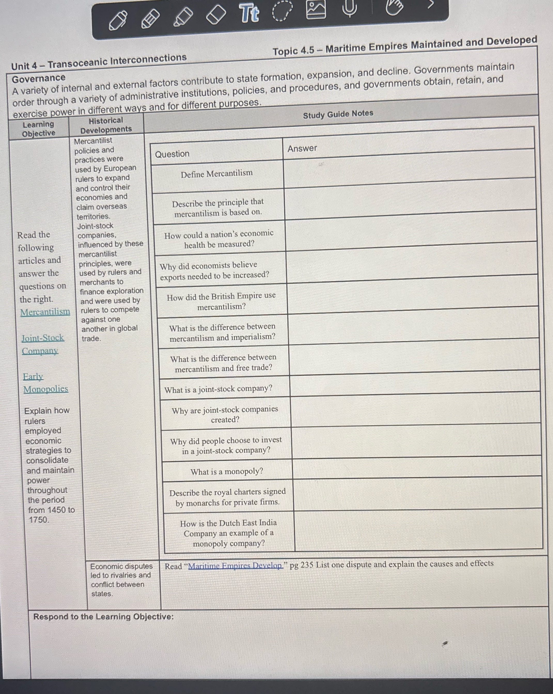 Topic 4.5- Maritime Empires Maintained and