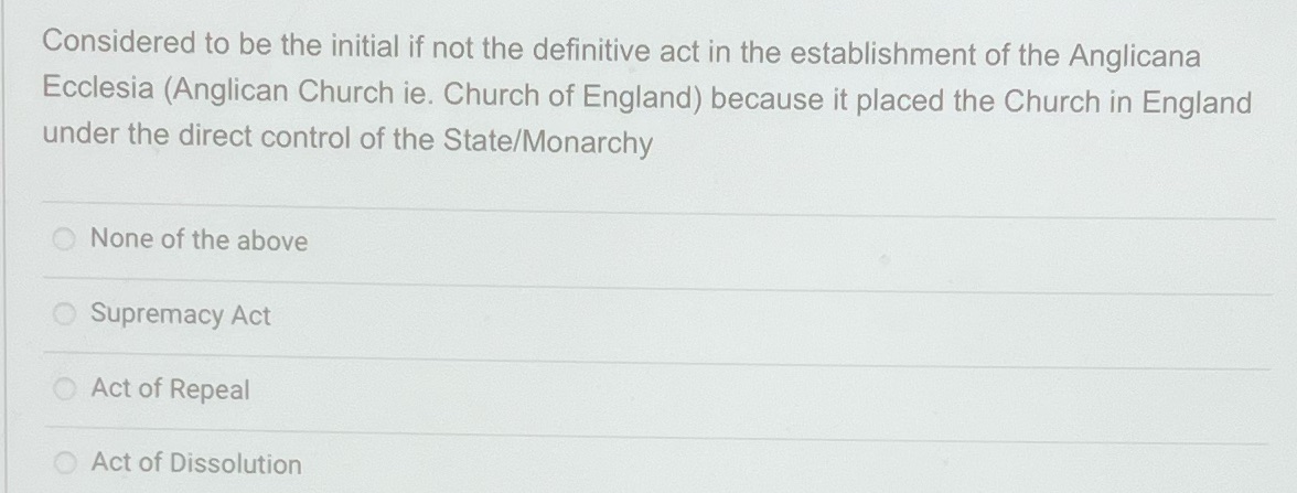 Considered to be the initial if not the